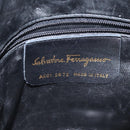 Salvatore Ferragamo Shoulder Bag Canvas Leather Black Auth bs24292-12