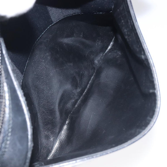 Salvatore Ferragamo Shoulder Bag Canvas Leather Black Auth bs24292