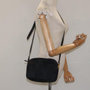 Salvatore Ferragamo Shoulder Bag Canvas Leather Black Auth bs24292-23