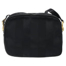 Salvatore Ferragamo Shoulder Bag Canvas Leather Black Auth bs24292-2