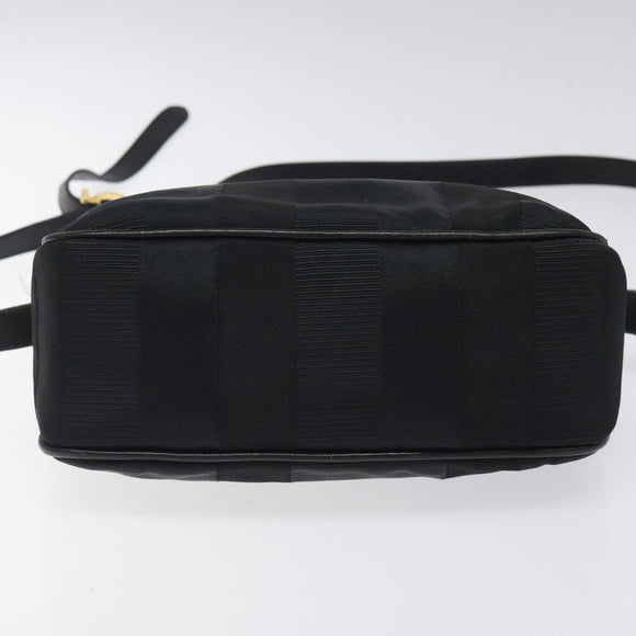 Salvatore Ferragamo Shoulder Bag Canvas Leather Black Auth bs24292