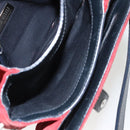 Miu Miu Shoulder Bag Suede Leather Red Black Auth bs24294-19