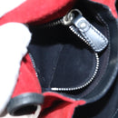 Miu Miu Shoulder Bag Suede Leather Red Black Auth bs24294-22