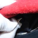 Miu Miu Shoulder Bag Suede Leather Red Black Auth bs24294-12