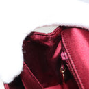 CHANEL Shoulder Bag Satin Red CC Auth bs24300-21