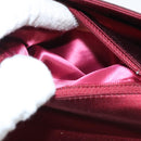 CHANEL Shoulder Bag Satin Red CC Auth bs24300-23