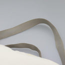 CHANEL Hand Bag Nylon 2way White Gray Silver CC Auth bs24302-16