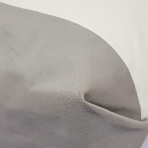 CHANEL Hand Bag Nylon 2way White Gray Silver CC Auth bs24302