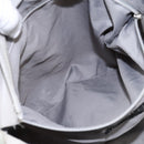 CHANEL Hand Bag Nylon 2way White Gray Silver CC Auth bs24302-27