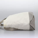 CHANEL Hand Bag Nylon 2way White Gray Silver CC Auth bs24302-4