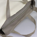 CHANEL Hand Bag Nylon 2way White Gray Silver CC Auth bs24302-14