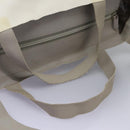 CHANEL Hand Bag Nylon 2way White Gray Silver CC Auth bs24302-7