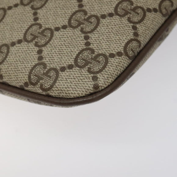 GUCCI GG Supreme Web Sherry Line Bag PVC Beige Gold 904 02 047 Auth bs24305