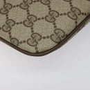 GUCCI GG Supreme Web Sherry Line Bag PVC Beige Gold 904 02 047 Auth bs24305-16