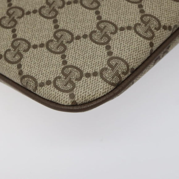 GUCCI GG Supreme Web Sherry Line Bag PVC Beige Gold 904 02 047 Auth bs24305