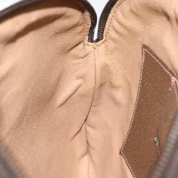 GUCCI GG Supreme Web Sherry Line Bag PVC Beige Gold 904 02 047 Auth bs24305