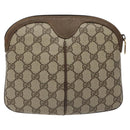 GUCCI GG Supreme Web Sherry Line Bag PVC Beige Gold 904 02 047 Auth bs24305-2