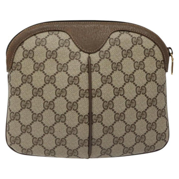 GUCCI GG Supreme Web Sherry Line Bag PVC Beige Gold 904 02 047 Auth bs24305 - 0