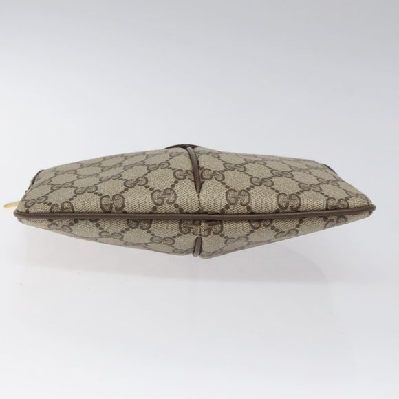 GUCCI GG Supreme Web Sherry Line Bag PVC Beige Gold 904 02 047 Auth bs24305