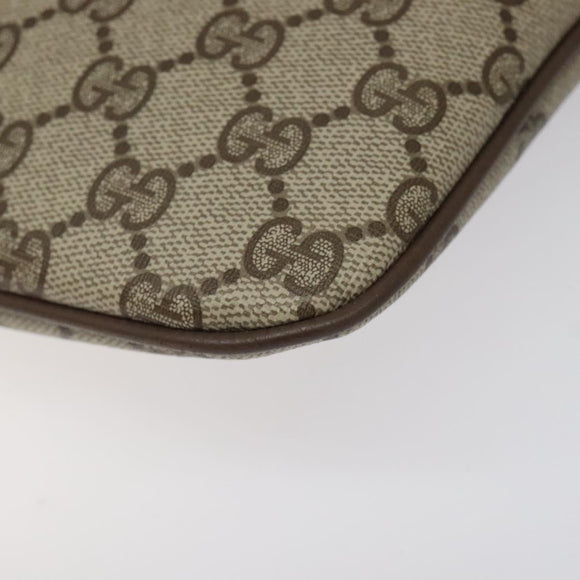 GUCCI GG Supreme Web Sherry Line Bag PVC Beige Gold 904 02 047 Auth bs24305