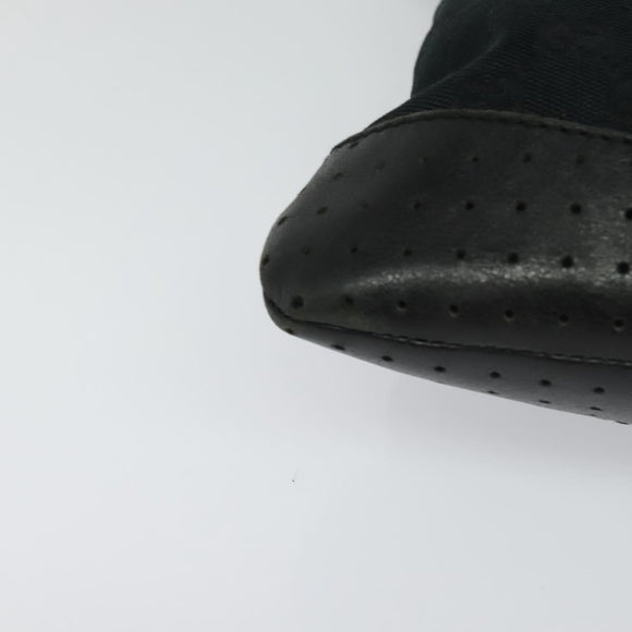 GUCCI GG Canvas Shoulder Bag Black Silver 145857 001013 Auth bs24306