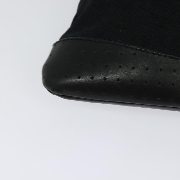 GUCCI GG Canvas Shoulder Bag Black Silver 145857 001013 Auth bs24306