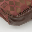 GIVENCHY Hand Bag Canvas Brown Gold Auth bs24312-16