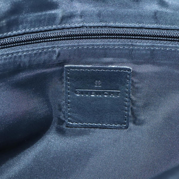 GIVENCHY Hand Bag Canvas Brown Gold Auth bs24312