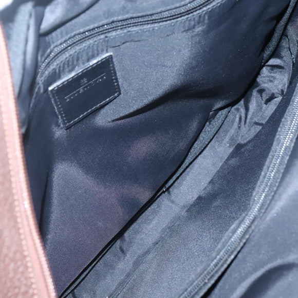 GIVENCHY Hand Bag Canvas Brown Gold Auth bs24312