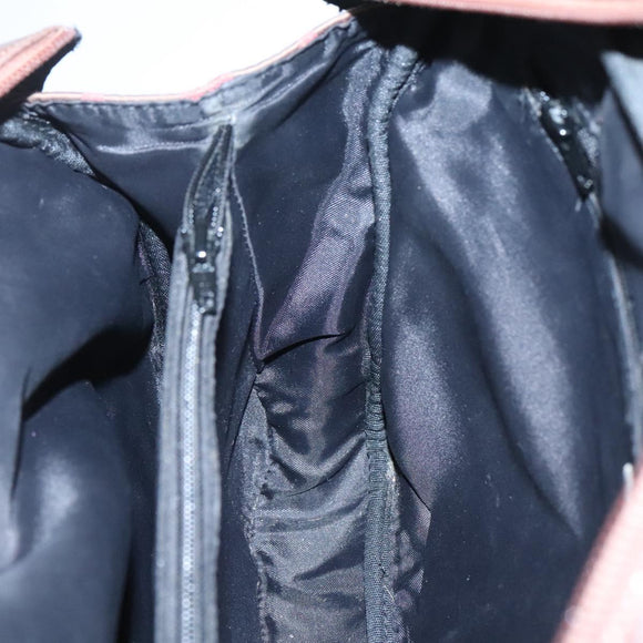 GIVENCHY Hand Bag Canvas Brown Gold Auth bs24312