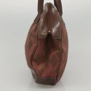 GIVENCHY Hand Bag Canvas Brown Gold Auth bs24312-4