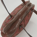 GIVENCHY Hand Bag Canvas Brown Gold Auth bs24312-6