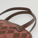 GIVENCHY Hand Bag Canvas Brown Gold Auth bs24312-8