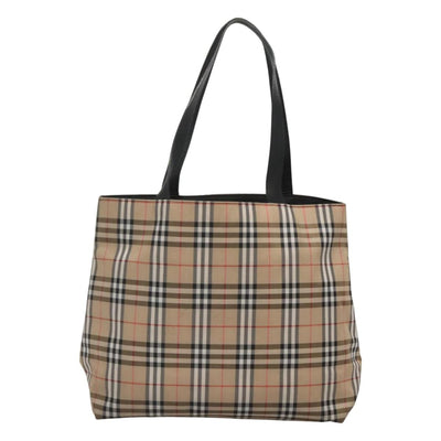 BURBERRY Nova Check Tote Bag Canvas Beige Auth bs24314 - 0