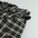 BURBERRY Nova Check Hand Bag Canvas 2way Black Auth bs24315-9