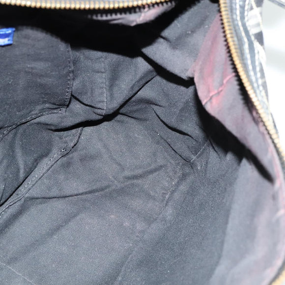 BURBERRY Nova Check Hand Bag Canvas 2way Black Auth bs24315