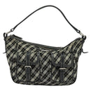 BURBERRY Nova Check Hand Bag Canvas 2way Black Auth bs24315-13