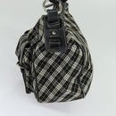 BURBERRY Nova Check Hand Bag Canvas 2way Black Auth bs24315-4