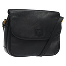 Burberrys Shoulder Bag Leather Black Auth bs24318-1