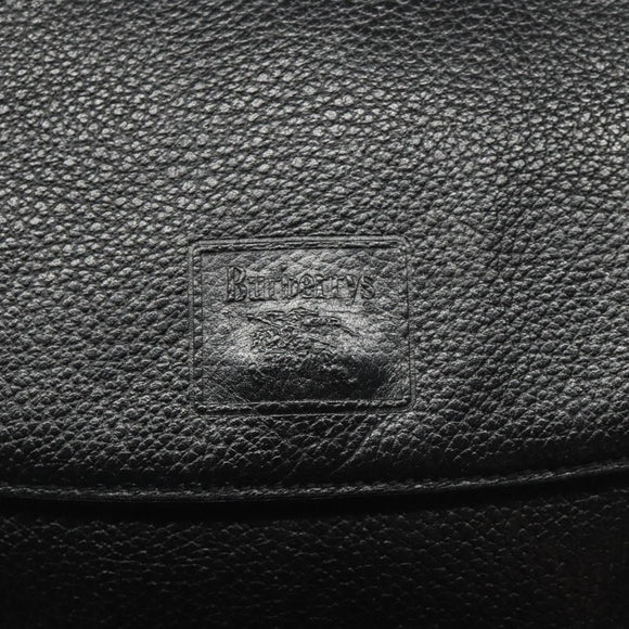 Burberrys Shoulder Bag Leather Black Auth bs24318