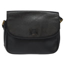 Burberrys Shoulder Bag Leather Black Auth bs24318-13