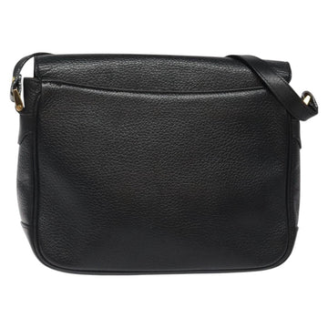 Burberrys Shoulder Bag Leather Black Auth bs24318 - 0