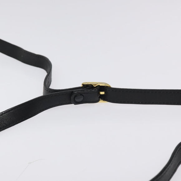 Burberrys Shoulder Bag Leather Black Auth bs24318