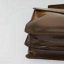 PRADA Shoulder Bag Enamel Beige Silver Auth bs24323-15