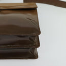 PRADA Shoulder Bag Enamel Beige Silver Auth bs24323-16