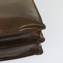 PRADA Shoulder Bag Enamel Beige Silver Auth bs24323-9