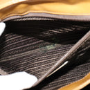 PRADA Shoulder Bag Enamel Beige Silver Auth bs24323-26