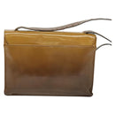 PRADA Shoulder Bag Enamel Beige Silver Auth bs24323-2