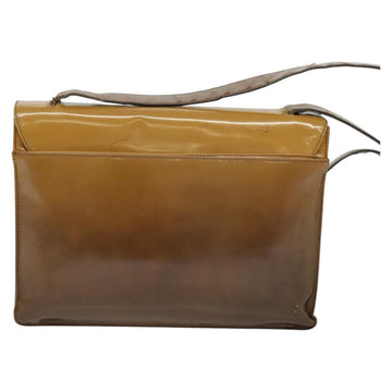 PRADA Shoulder Bag Enamel Beige Silver Auth bs24323 - 0