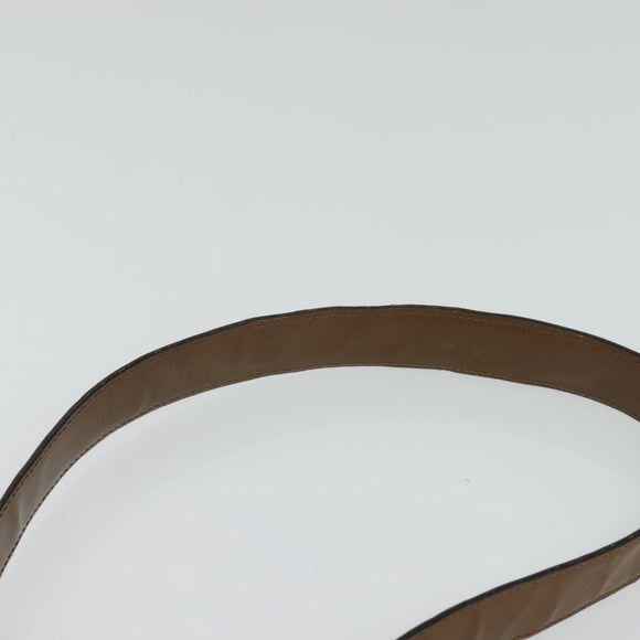 PRADA Shoulder Bag Enamel Beige Silver Auth bs24323